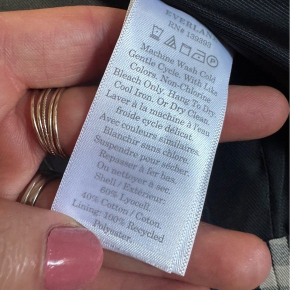 Everlane Blazer 80's Oversized gingham checker black tan tencel cotton 00 new - Picture 5 of 14